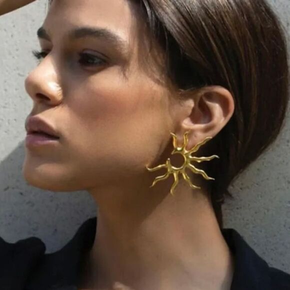 Sun statement earrings A70 - Picture 1 of 5